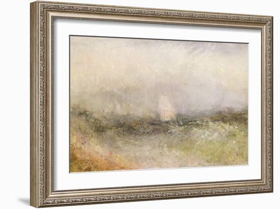 Off the Nore: Wind and Water, 1840-5 (Oil on Paper Laid Down on Canvas)-J. M. W. Turner-Framed Giclee Print