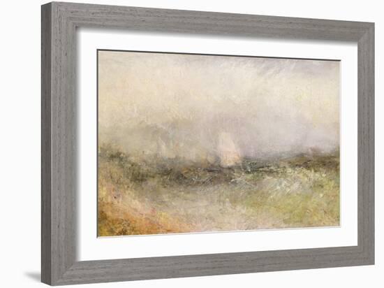 Off the Nore: Wind and Water, 1840-5 (Oil on Paper Laid Down on Canvas)-J. M. W. Turner-Framed Giclee Print