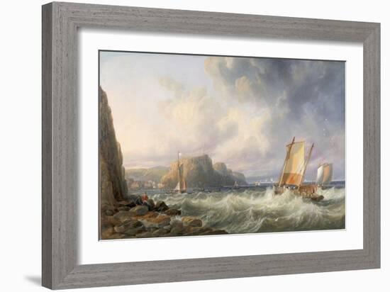 Off the Yorkshire Coast, Staithes, 1861-John Wilson Carmichael-Framed Giclee Print