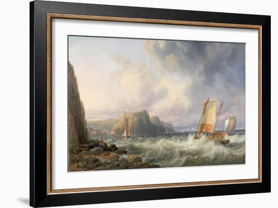 Off the Yorkshire Coast, Staithes, 1861-John Wilson Carmichael-Framed Giclee Print