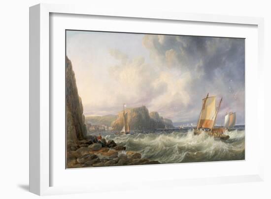 Off the Yorkshire Coast, Staithes, 1861-John Wilson Carmichael-Framed Giclee Print