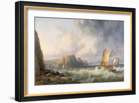 Off the Yorkshire Coast, Staithes, 1861-John Wilson Carmichael-Framed Giclee Print