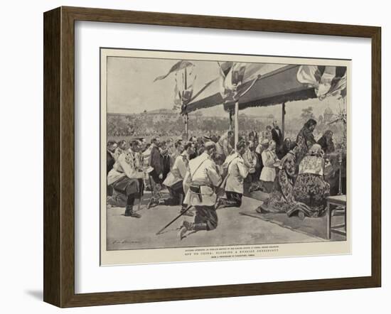 Off to China, Blessing a Russian Contingent-Frederic De Haenen-Framed Giclee Print