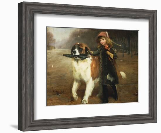 Off to School, 1883-Charles Burton Barber-Framed Giclee Print