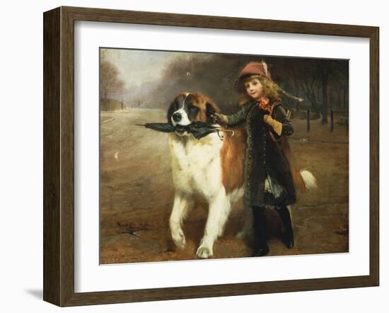 Off to School, 1883-Charles Burton Barber-Framed Giclee Print