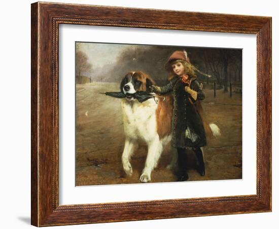 Off to School, 1883-Charles Burton Barber-Framed Giclee Print