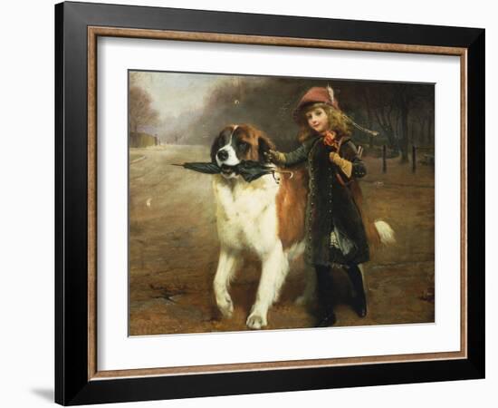 Off to School, 1883-Charles Burton Barber-Framed Giclee Print