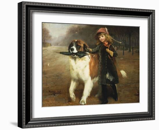 Off to School, 1883-Charles Burton Barber-Framed Giclee Print