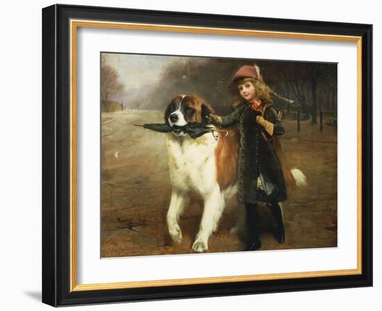 Off to School, 1883-Charles Burton Barber-Framed Giclee Print