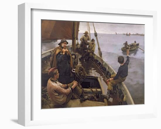 Off to the Fishing Ground, 1886 (Oil on Canvas)-Stanhope Alexander Forbes-Framed Giclee Print