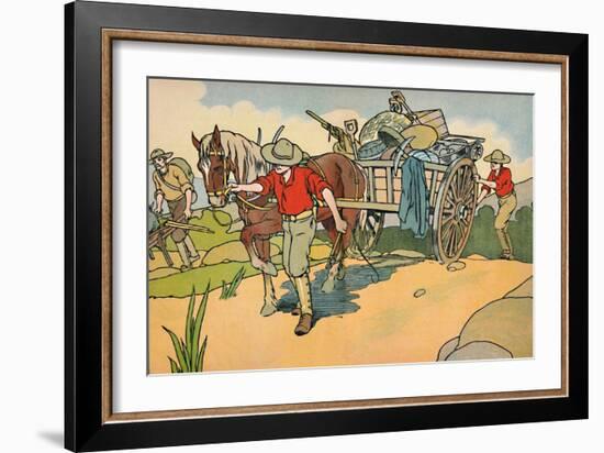 'Off to the Gold-Fields', 1912-Charles Robinson-Framed Giclee Print