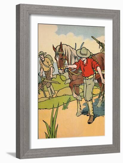 'Off to the Gold-Fields', 1912-Charles Robinson-Framed Giclee Print