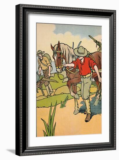 'Off to the Gold-Fields', 1912-Charles Robinson-Framed Giclee Print