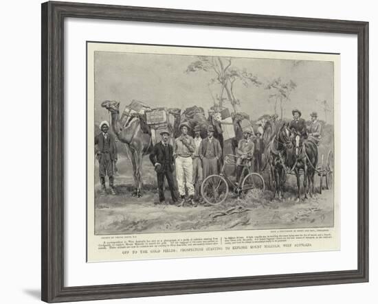 Off to the Gold Fields, Prospectors Starting to Explore Mount Malcolm, West Australia-Frank Dadd-Framed Giclee Print