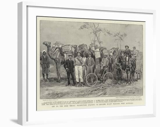 Off to the Gold Fields, Prospectors Starting to Explore Mount Malcolm, West Australia-Frank Dadd-Framed Giclee Print