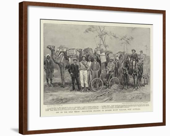 Off to the Gold Fields, Prospectors Starting to Explore Mount Malcolm, West Australia-Frank Dadd-Framed Giclee Print