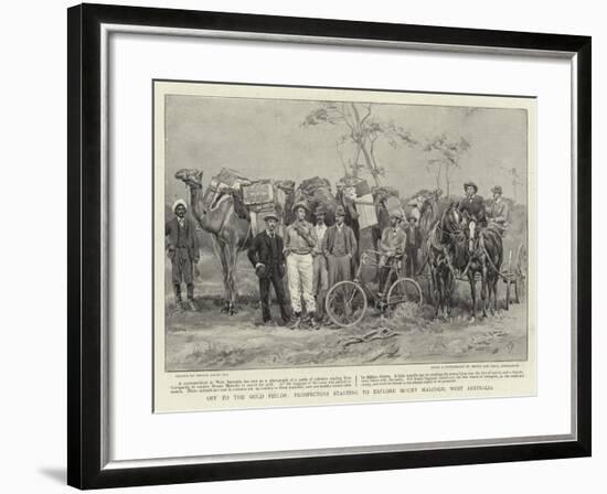 Off to the Gold Fields, Prospectors Starting to Explore Mount Malcolm, West Australia-Frank Dadd-Framed Giclee Print