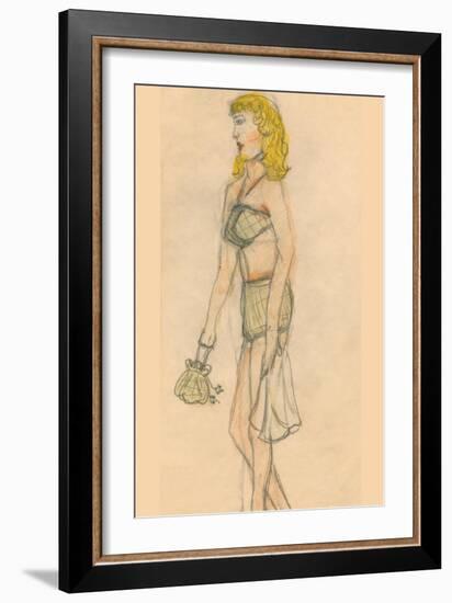 Off To The Pool-Norma Kramer-Framed Art Print