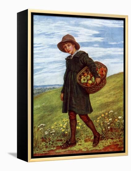 'Off to the Village' by Kate Greenaway-Kate Greenaway-Framed Premier Image Canvas