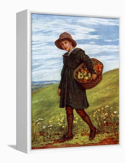 'Off to the Village' by Kate Greenaway-Kate Greenaway-Framed Premier Image Canvas