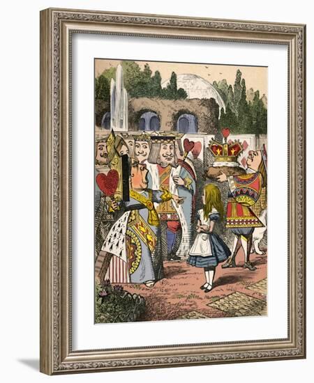 'Off with her head! Alice and the Red Queen', 1889-John Tenniel-Framed Giclee Print