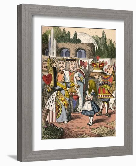 'Off with her head! Alice and the Red Queen', 1889-John Tenniel-Framed Giclee Print