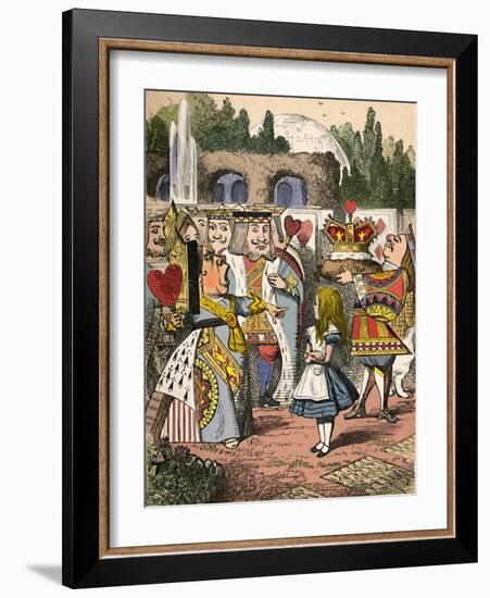 'Off with her head! Alice and the Red Queen', 1889-John Tenniel-Framed Giclee Print