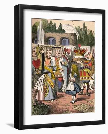 'Off with her head! Alice and the Red Queen', 1889-John Tenniel-Framed Giclee Print