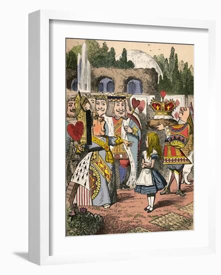 'Off with her head! Alice and the Red Queen', 1889-John Tenniel-Framed Giclee Print