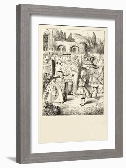 Off with Her Head, from 'Alice's Adventures in Wonderland' by Lewis Carroll (1832 - 98), Published-John Tenniel-Framed Giclee Print