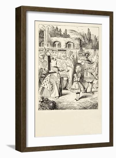 Off with Her Head, from 'Alice's Adventures in Wonderland' by Lewis Carroll (1832 - 98), Published-John Tenniel-Framed Giclee Print
