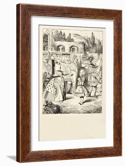 Off with Her Head, from 'Alice's Adventures in Wonderland' by Lewis Carroll (1832 - 98), Published-John Tenniel-Framed Giclee Print