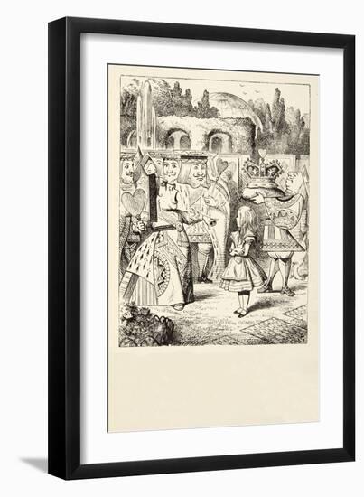 Off with Her Head, from 'Alice's Adventures in Wonderland' by Lewis Carroll (1832 - 98), Published-John Tenniel-Framed Giclee Print