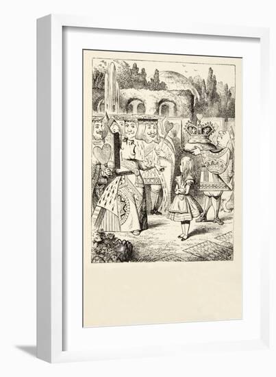 Off with Her Head, from 'Alice's Adventures in Wonderland' by Lewis Carroll (1832 - 98), Published-John Tenniel-Framed Giclee Print