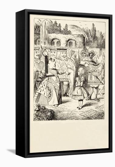Off with Her Head, from 'Alice's Adventures in Wonderland' by Lewis Carroll (1832 - 98), Published-John Tenniel-Framed Premier Image Canvas