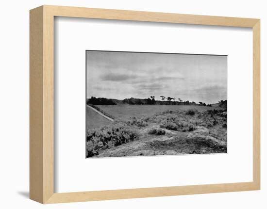 'Offa's Dyke crossing a hill top, in Denbighshire', Wales, 1935-Unknown-Framed Photographic Print