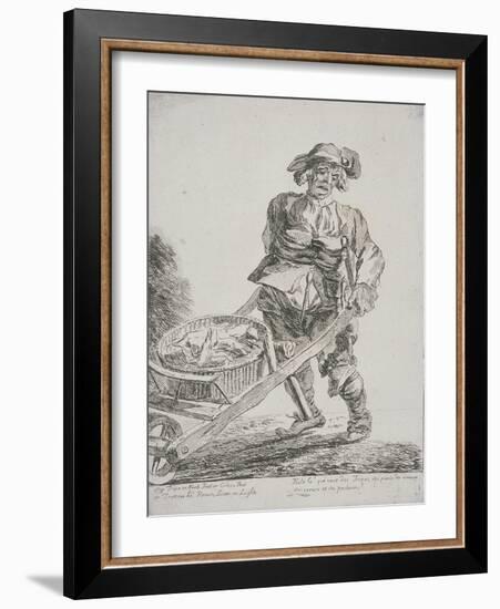 Offal Seller, Cries of London, 1760-Paul Sandby-Framed Giclee Print
