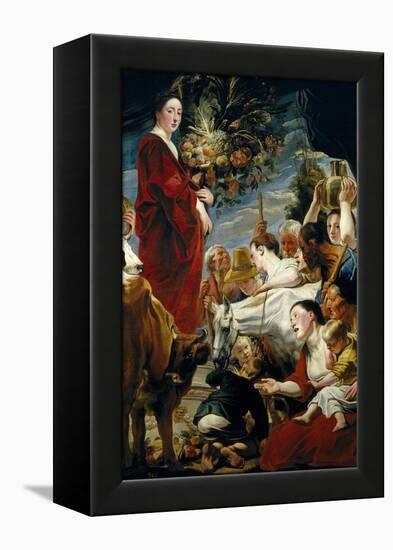 Offering to Ceres, Ca. 1619-Jacob Jordaens-Framed Premier Image Canvas