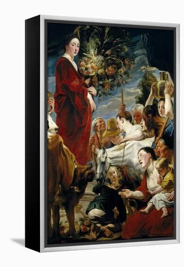 Offering to Ceres, Ca. 1619-Jacob Jordaens-Framed Premier Image Canvas