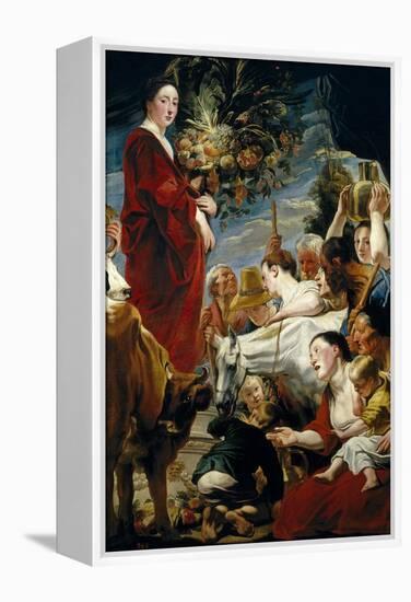 Offering to Ceres, Ca. 1619-Jacob Jordaens-Framed Premier Image Canvas