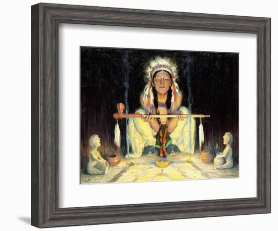 Offering to the Great Spirit-Eanger Irving Couse-Framed Giclee Print