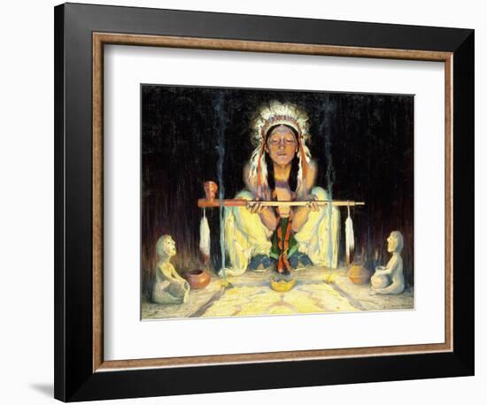 Offering to the Great Spirit-Eanger Irving Couse-Framed Giclee Print