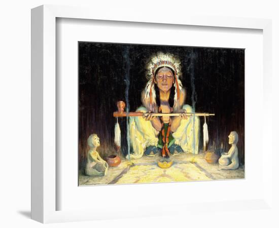 Offering to the Great Spirit-Eanger Irving Couse-Framed Giclee Print