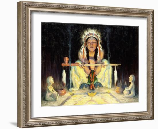 Offering to the Great Spirit-Eanger Irving Couse-Framed Giclee Print