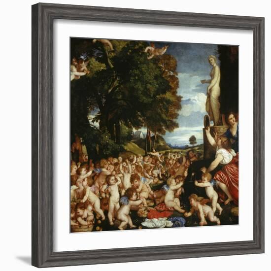 Offerings to Venus-Titian (Tiziano Vecelli)-Framed Giclee Print