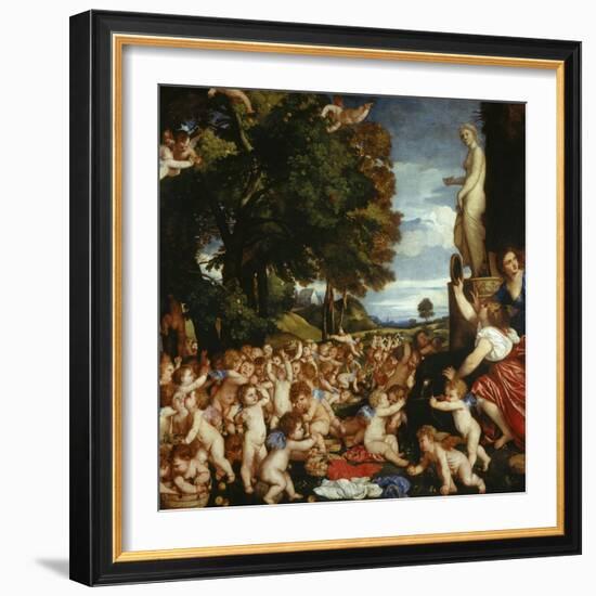 Offerings to Venus-Titian (Tiziano Vecelli)-Framed Giclee Print