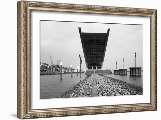 Office Building at the Waterfront, Dockland Office Building, Elbmeile, Hamburg, Germany-null-Framed Photographic Print