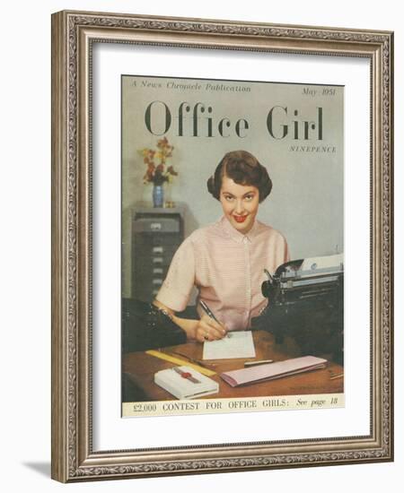 Office Girl, Womens Secretaries Portraits Magazine, UK, 1951-null-Framed Giclee Print