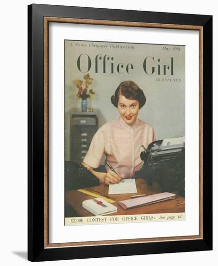 Office Girl, Womens Secretaries Portraits Magazine, UK, 1951-null-Framed Giclee Print