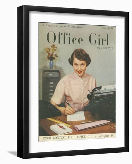 Office Girl, Womens Secretaries Portraits Magazine, UK, 1951-null-Framed Giclee Print